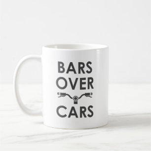 Bars Over Cars - Funny Bicycle und Biking Kaffeetasse