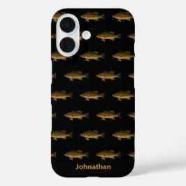 Barsch-Muster und -Name mit großem Maul iPhone 16 Hülle