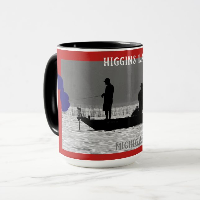 Barschangeln vor Schatz-Insel Tasse (Vorderseite Links)