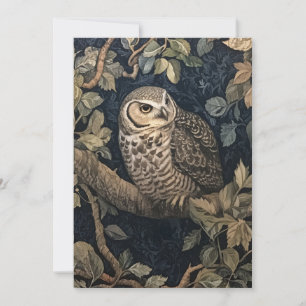 Barscheule im Baum im Stil von William Morris Einladung