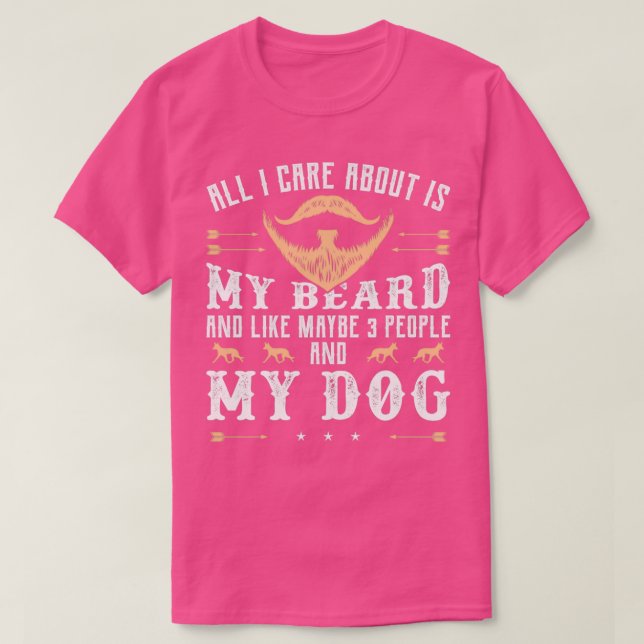 Bart Bearded Collie Mustache Gesichtshaar Geschenk T-Shirt (Design vorne)