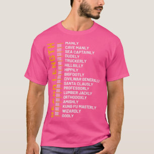 Bart Growth Chart Beard Length Linered Beard Leng T-Shirt