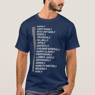 Bart Growth Chart Beard Length Linered Beard Leng T-Shirt