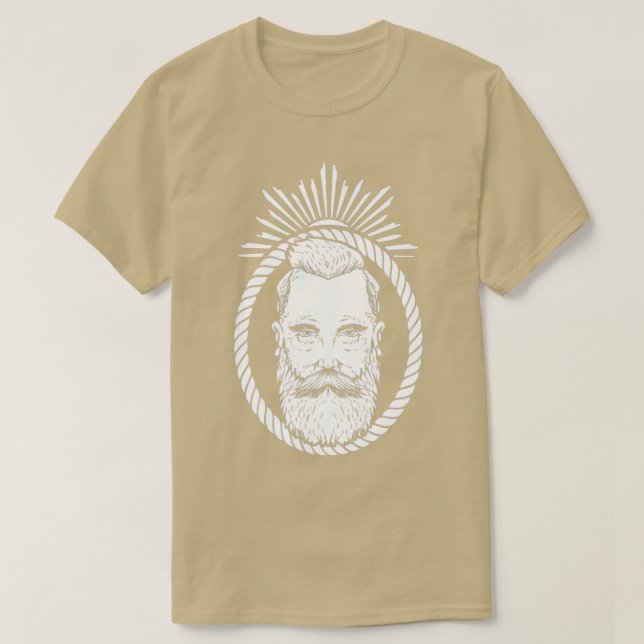 Bart Hipster Mittelalter Männer Seife Barber Vollb T-Shirt (Design vorne)
