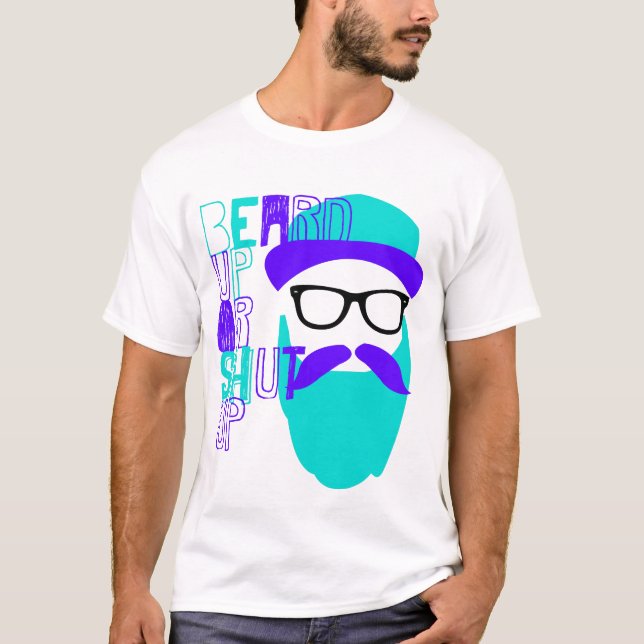 Bart hoch oder geschlossen T-Shirt (Vorderseite)