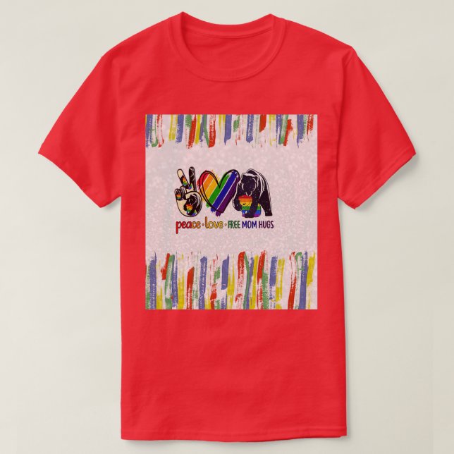 Bart LGBT Gay Pride Papa Bear Regenbogenbär T-Shirt (Design vorne)