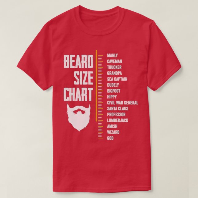 Bart Measurement Chart Gift Bart Länge Funny Gr T-Shirt (Design vorne)