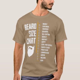 Bart Measurement Chart Gift Bart Länge Funny Gr T-Shirt