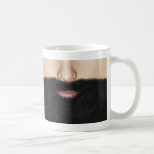 Bart Mund und Nase Kaffeetasse