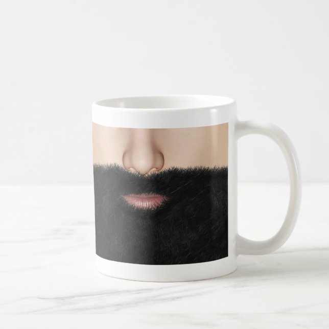 Bart Mund und Nase Kaffeetasse (Rechts)
