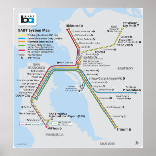 Bart-Streckenkarte Poster