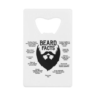 Bart-Tatsachen (Schwarzes) Geldbeutel Flaschenöffner