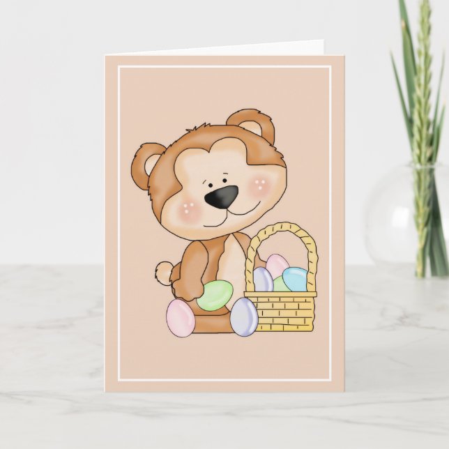 Bart Teddy Bear aime Carte de voeux de Pâques (Devant)