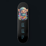 *~* Bart Troll AP89 Neon Rainbow Initials Floral Skateboard<br><div class="desc">(Suchen Sie den Code AP89 für Troll-Objekte und AP88 für mittelalterliche Themen ) Einfache Übertragung auf andere Zazzle-Produkte. Skateboard im Hintergrund. Die hellen und so glücklichen NEON Rainbow Farben sind nur Pop der TROLL-Bilder und LETTERS. Personalisieren / Personalisieren Sie Ihre INITIALE / MONOGRAMM. Whimsical Niedlich lustig Long Hair Troll ....</div>