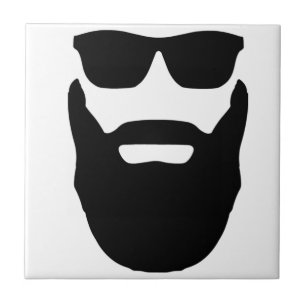 Bart und Sonnenbrille Fliese
