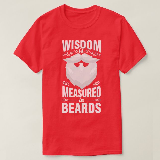 Bart Wisdom Wise Bard Growth Full Beard T-Shirt (Design vorne)