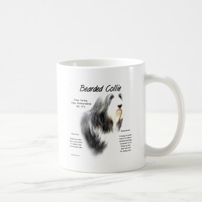 Barta Collie History; Liebe Barted Colliese Kaffeetasse (Rechts)