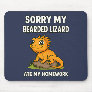 Bartagame Hat Meine Hausaufgaben Gefressen Lustige Mousepad