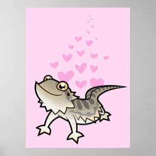 Bartagame / Rankin Drachen Liebe Poster