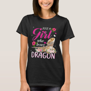 Bartagamen-Shirt Nur Ein Mädchen Das Bartagamen Li T-Shirt