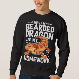 Bartagamen-Terrarium-Tank-Pflege-Nahrung-Habitat L Sweatshirt