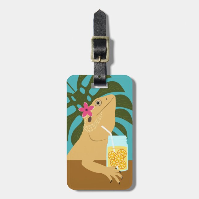 Bartard Dragon Lizard Gepäckmarke Gepäckanhänger (Vorderseite vertikal)