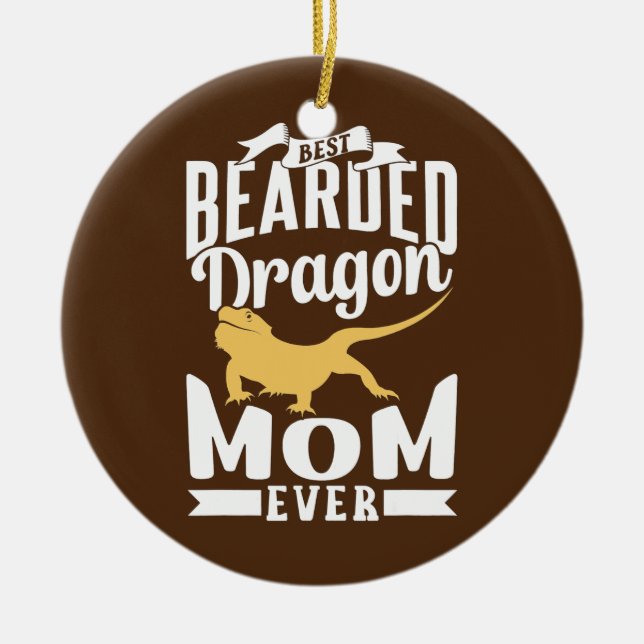 Bartard Dragon Mama Beard Lizard Keramik Ornament (Vorne)
