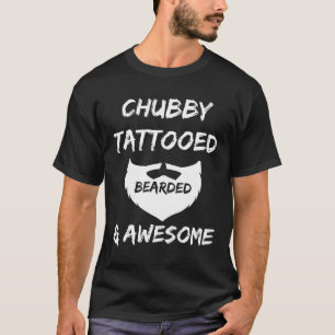 Bartbesaitete und tattooid T-Shirt