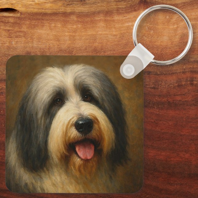 Bartcollie Schlüsselanhänger (Rückseite)