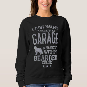 Bartcollie-Vater-Autogarage-Treffpunkt Männer Sweatshirt