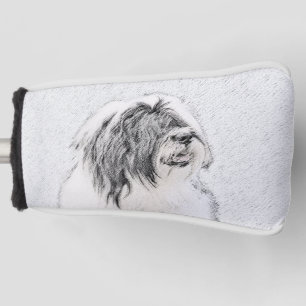 Bartcollie-Zeichnung - Süße originelle Hundekunst Golf Headcover