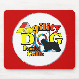 Bartded Collie Agility Geschenke Mousepad