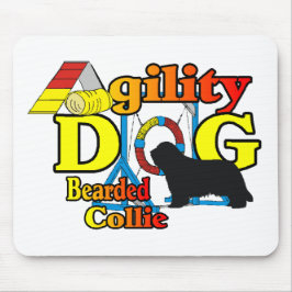 Bartded Collie Agility Geschenke Mousepad