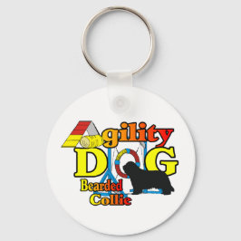 Bartded Collie Agility Geschenke Schlüsselanhänger