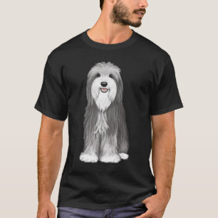 Bartded Collie Cartoon Dog   Niedlich Beardie Love T-Shirt
