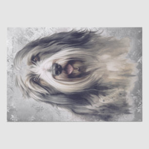 Bartded Collie Dog Seidenpapier