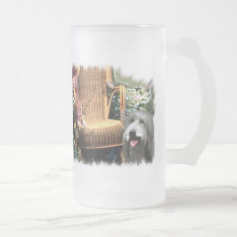 Bartded Collie Kunstgeschenke Mattglas Bierglas