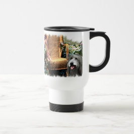 Bartded Collie Kunstgeschenke Reisebecher