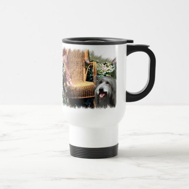 Bartded Collie Kunstgeschenke Reisebecher (Rechts)