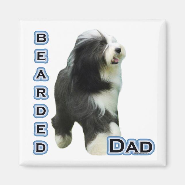 Bartded Collie Vater 4 - Magnet (Vorne)