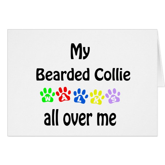 Bartded Collie Walks Design (Vorderseite (Horizontal))