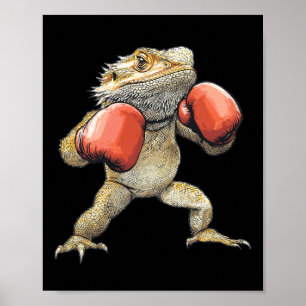 Bartdrache als Boxer-Funny-Boxen 2 Poster