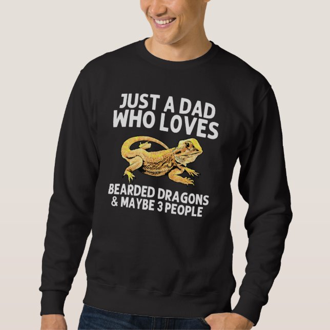 Bartdrache für Vater Men Pogona Lizard Animal Sweatshirt (Vorderseite)