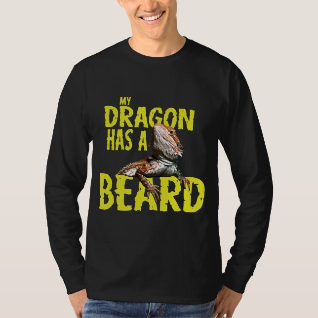Bartdrache Mein Drache hat einen Bart T-Shirt (Vorderseite)