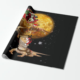 Bartdrachenweihnachtsfest für Reptilienrübe Geschenkpapier