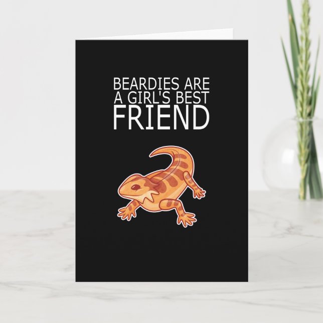 Bartdragon BEARDIES GIRLS BEST FRIEND Lizard Karte (Vorderseite)