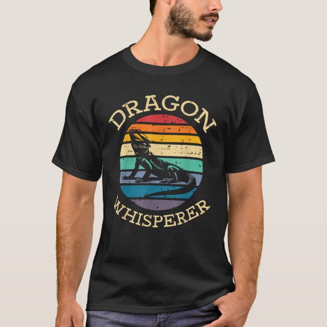 Bartdragon Whisperer Funny Beardie Owner Men W T-Shirt (Vorderseite)