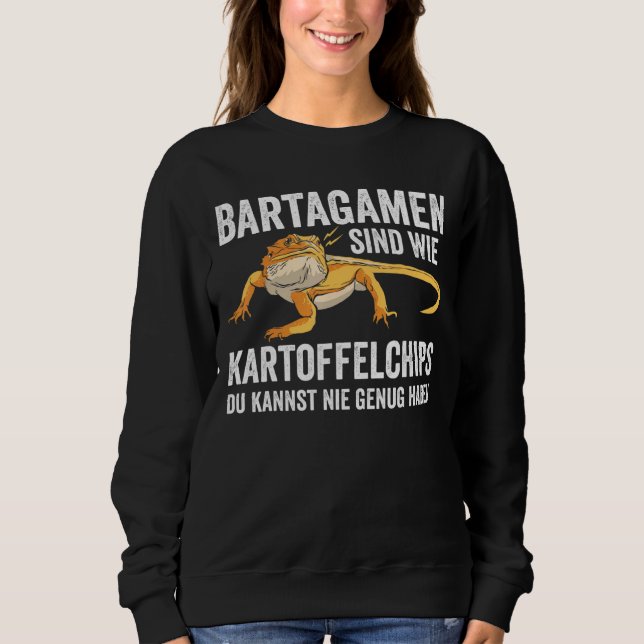 Bartdragons Terrarium Lizard Reptile Lizard Sweatshirt (Vorderseite)
