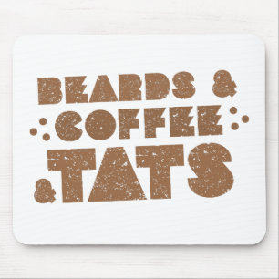 Bärte und Kaffee und tats Mousepad