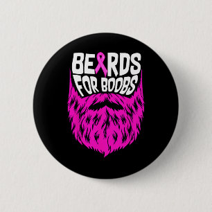 Bärte zur Sensibilisierung für Brustkrebs Button